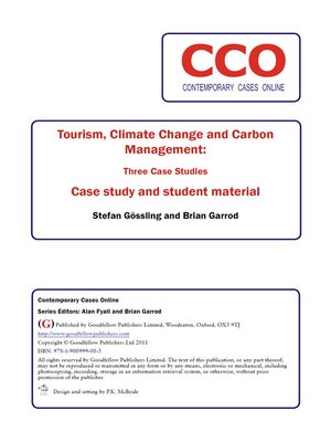 cover image of Tourism, Climate Change and Carbon Management